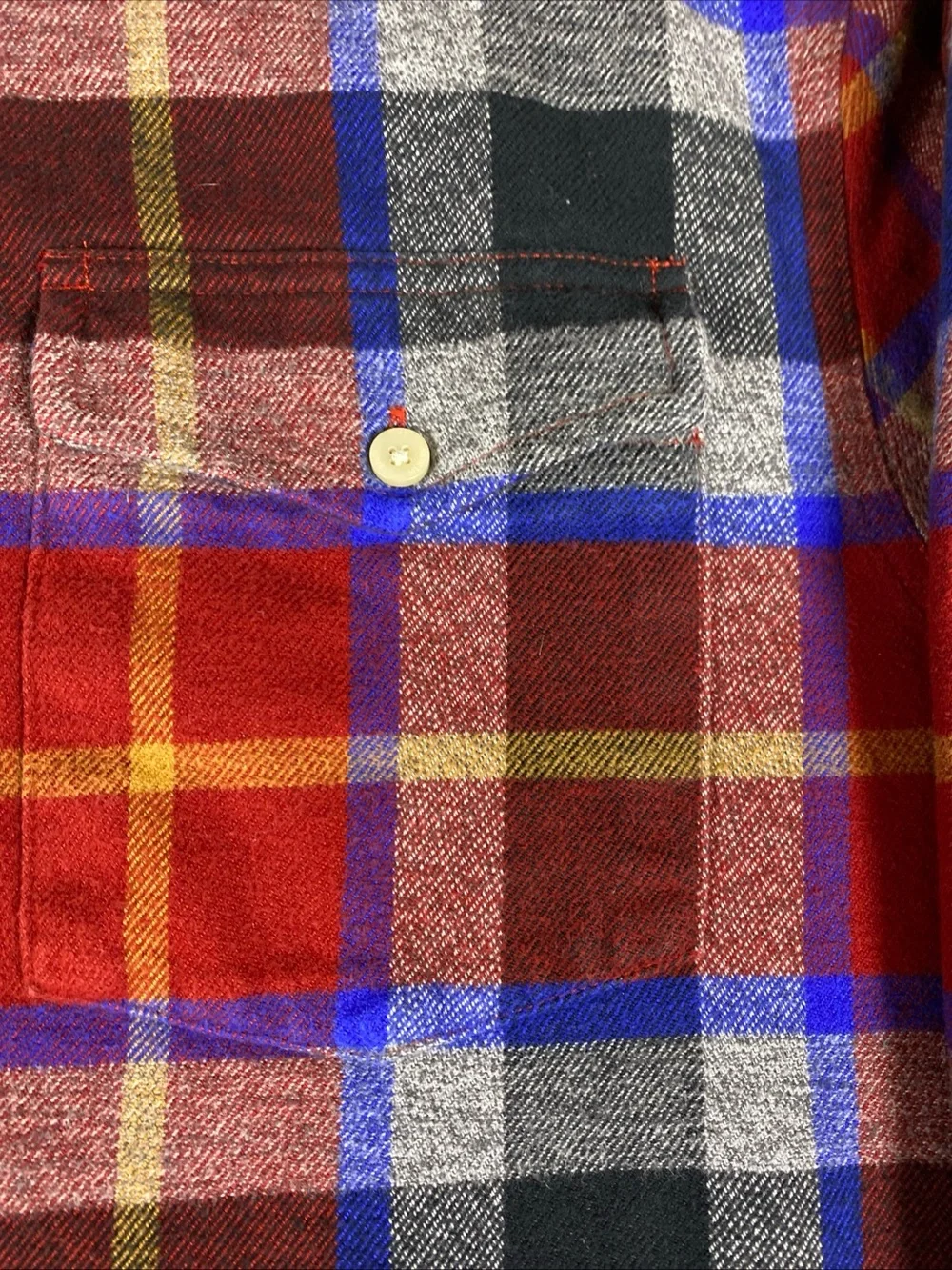 Lot‎ Of Two The North Face Men’s 2XL Plaid Flannel Shirt Red Blue+Green Navy